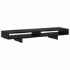 vidaXL Monitoriaus laikiklis Juoda 100 x 27 x 15 cm Apdirbta mediena