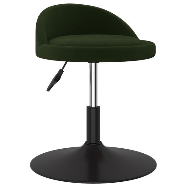 vidaXL Pasukamos valgomojo kėdės, 2vnt., tamsiai žalios, aksomas