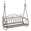 vidaXL Sūpynės suolas Plienas 112 x 60 x 126,5 cm Senovinė ruda
