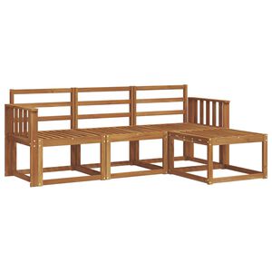 vidaXL Lauko sofos komplektas 4 pcs Natūrali
