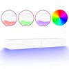 vidaXL Televizoriaus spintelė su LED ap&scaron;vietimu, balta, 120x35x15,5cm