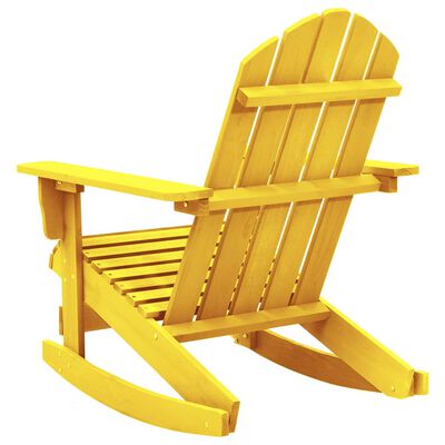 vidaXL Supama sodo Adirondack kėdė, geltona, eglės medienos masyvas
