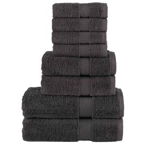 vidaXL Rank&scaron;luosčių rinkinys SOLUND, 8vnt., antracito, 600g/m&sup2;