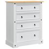 vidaXL Saugojimo dėžės su stalčių Corona Baltas 92 x 48 x 114 cm