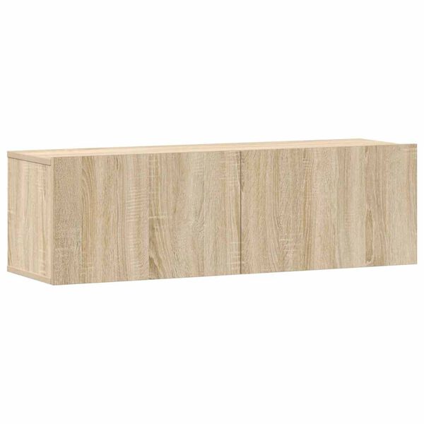 vidaXL Televizoriaus spintelių komplektas, 3 dalių, ąžuolo, mediena