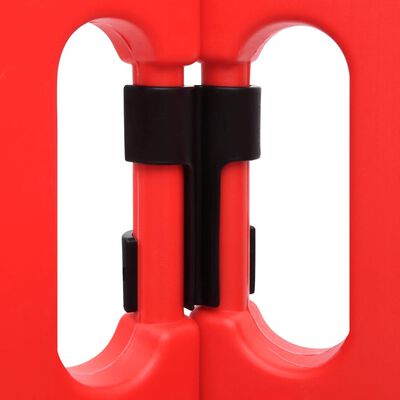 vidaXL Kelio užtvarai, 4vnt., raudonos spalvos, 75x75x100cm