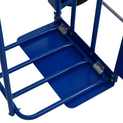 vidaXL Vežimėlis malkoms, mėlynas, 63x70,5x119,5cm, plienas, 120kg