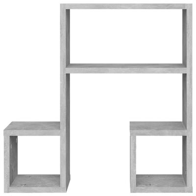 vidaXL Sieninės lentynos, 2vnt., betono pilkos, 50x15x50cm, MDP
