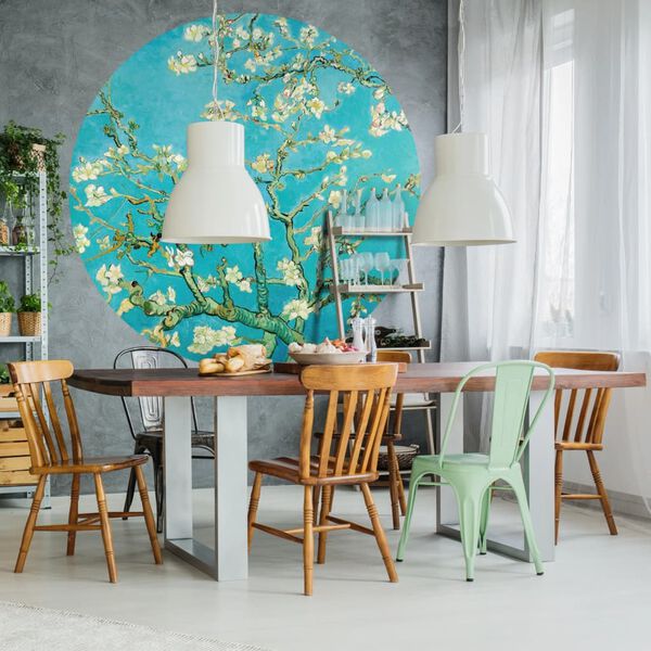 WallArt Tapetai Almond Blossom, 190cm, apskriti