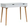 vidaxl Makiažo stalas FAUSKE Balta 100 x 50 x 78 cm