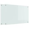 vidaXL Virtuvės atbraila 2 vnt. Balta 90 x 60 cm grūdintas stiklas