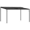 vidaXL Pavėsinė su stogu, antracito, 4x3x2,5m, aliuminis ir plienas