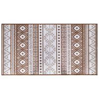vidaXL Lauko kilimėlis, rudos ir baltos spalvos, 80x150cm, dvipusis