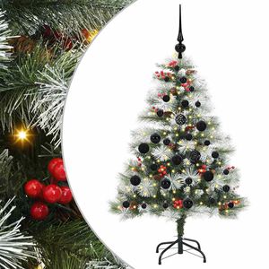 vidaXL Dirbtinė Kalėdų eglutė Žalia ir balta 120 cm