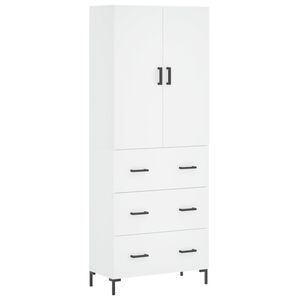 vidaXL Komoda, baltos spalvos, 69,5x34x180cm, apdirbta mediena