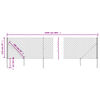 vidaXL Tinklinė tvora su smaigais, žalios spalvos, 1,1x25m