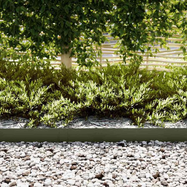 vidaXL Vejo kra&scaron;tas 30 pcs Alyvuogių žalia 100 x 0.05 x 20 cm