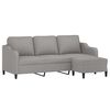 vidaXL Trivietė sofa su pakoja, &scaron;viesiai pilka, 180cm, audinys