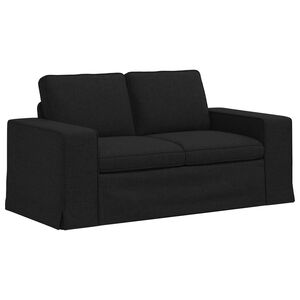 vidaXL Sofa Juoda 162 x 80 x 82 cm audinys