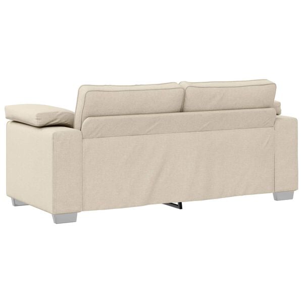 vidaXL Sofa Smėlio 180 x 77 x 82 cm Lino mi&scaron;inio audinys