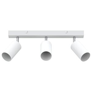 vidaXL Lubų prožektorius su prožektoriais Balta 38 x 6 x 16 cm metalas