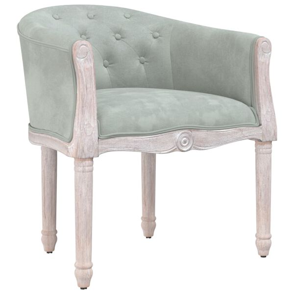 vidaXL Valgomojo kėdė, &scaron;viesiai pilkos spalvos, aksomas