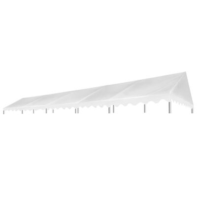 vidaXL Proginės palapinės stogas, baltas, 5x10 m, 450 g/m²