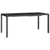 vidaXL Sodo stalas, antracito spalvos, 165x80x72cm, plienas
