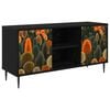 vidaXL Televizoriaus spintelė ZAANDAM 102 x 33 x 51 cm Juodojo ąžuolo