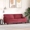 vidaXL Dvivietė sofa, raudonojo vyno spalvos, 140cm, dirbtinė oda