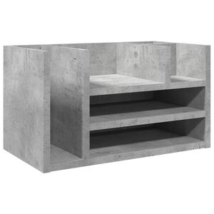 vidaXL Ra&scaron;omojo stalo lentyna, betono, 44,5x24x25cm, apdirbta mediena