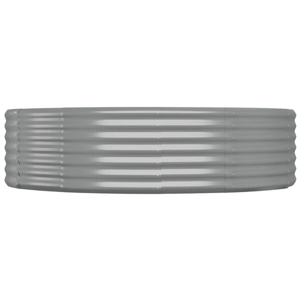 vidaXL Aukštas sodo lovelis, pilkas, 214x140x36cm, cinkuotas plienas