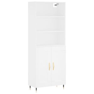 vidaXL Komoda, baltos spalvos, 69,5x34x180cm, apdirbta mediena