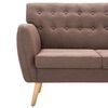 vidaXL Trivietė sofa, audinio apmušalas, 172x70x82cm, ruda