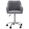 vidaXL Pasukama valgomojo kėdė, &scaron;viesiai pilka, audinys (330621)
