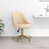 vidaXL Pasukama valgomojo kėdė, kreminės spalvos, aksomas
