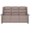 vidaXL Trivietis atlošiamas masažinis krėslas, taupe spalvos, audinys