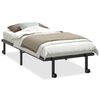 vidaXL Lovos rėmas be čiužinio Sulankstomas juodas 90x190 cm Plienas