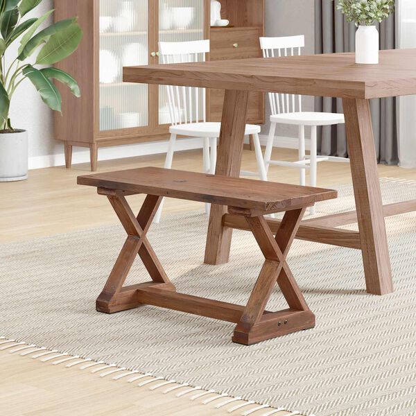 vidaXL suoliukas Natūrali 85 x 35 x 45 cm Perdirbtos medienos masyvas