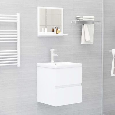 vidaXL Vonios kambario veidrodis, baltos spalvos, 40x10,5x37cm, MDP
