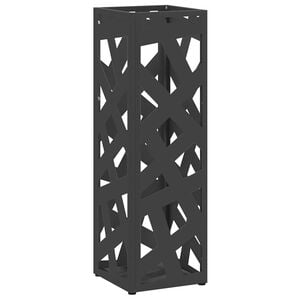 vidaXL Lietaus skėtis stovas Juoda 15,5 x 15,5 x 49 cm Plienas