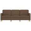 vidaXL Trivietė sofa, rudos spalvos, 180cm, audinys