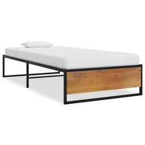 vidaXL Lovos rėmas, juodos spalvos, 100x200cm, metalas