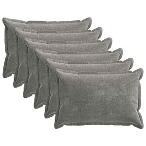 vidaXL Pagalvėlės užvalkalas 6 pcs HOUTEN Tamsiai pilka 50 x 80 cm