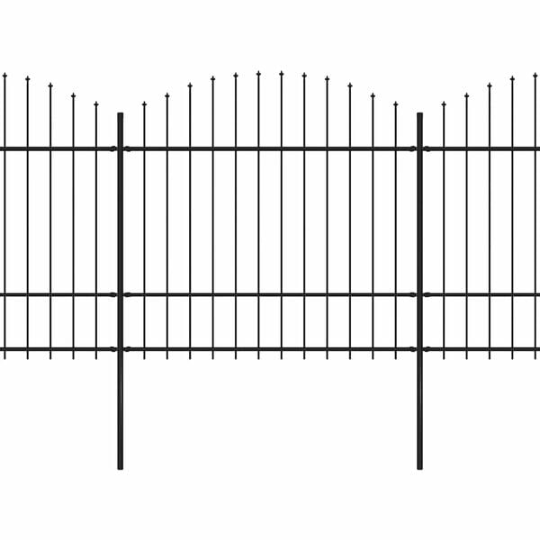 vidaXL Sodo tvora su ie&scaron;meliais, plienas, 359x175 cm, juoda