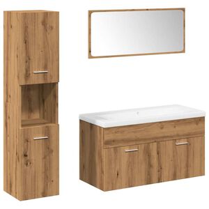 vidaXL 5 dalių vonios baldų komplektas Artisan Oak Engineered Wood