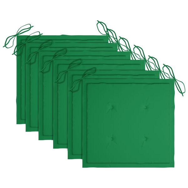 vidaXL Sulankstomos lauko kėdės su pagalvėmis, 6vnt., akacijos masyvas