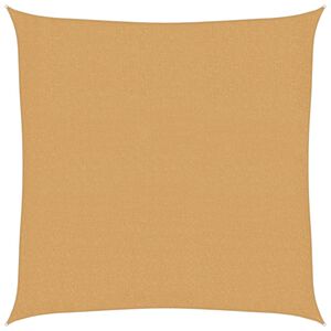 vidaXL Burė nuo saulės, smėlio, 2x2m, HDPE, 160g/m&sup2;, kvadratinė
