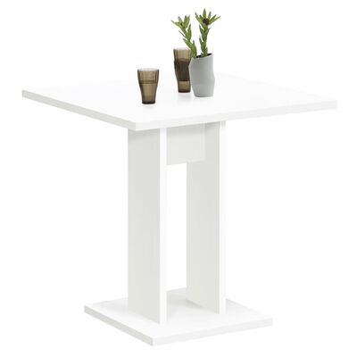 FMD Valgomojo stalas, baltos spalvos, 70cm