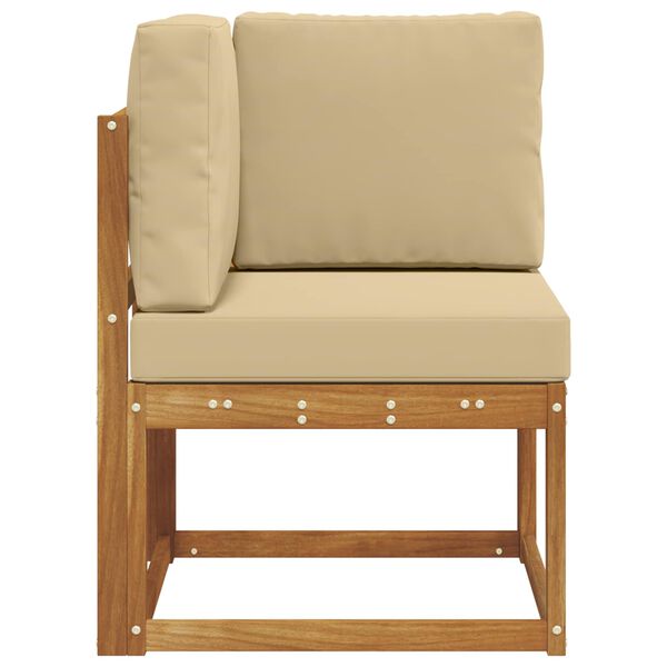 vidaXL Lauko kampinė sofa Kietos akacijos mediena